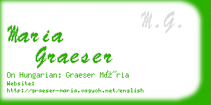 maria graeser business card